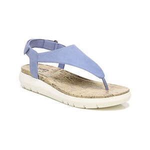 NATURALIZER Womens Purple Non-Slip Meghan Round Toe Wedge Thong Sandals 7 M